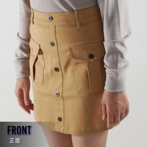 画像6: ゴルフウェア ドゥーカス ボタン スカート オフホワイト/ネイビー/ベージュ 2025年 秋冬新作 レディース (6)