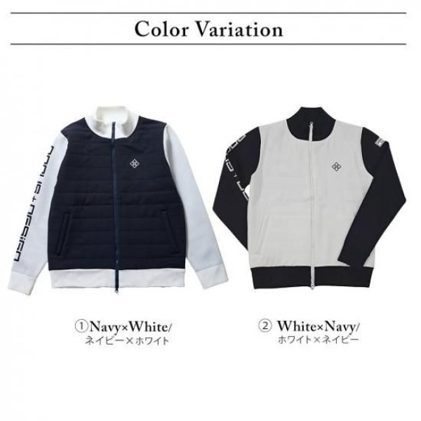 画像6: ゴルフウェア ドゥーカス DD ボリューム ジャケット オフホワイト/ネイビー 2025年 秋冬新作 メンズ (6)