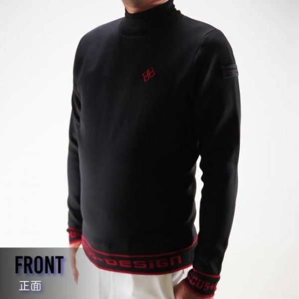 画像13: ゴルフウェア ドゥーカス DD モック セーター ホワイト/ブラック/ネイビー 2025年 秋冬新作 メンズ (13)