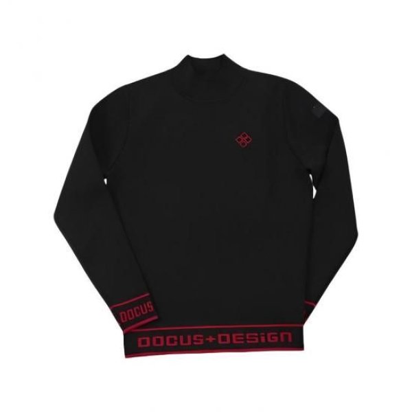 画像12: ゴルフウェア ドゥーカス DD モック セーター ホワイト/ブラック/ネイビー 2025年 秋冬新作 メンズ (12)