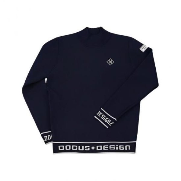 画像9: ゴルフウェア ドゥーカス DD モック セーター ホワイト/ブラック/ネイビー 2025年 秋冬新作 メンズ (9)