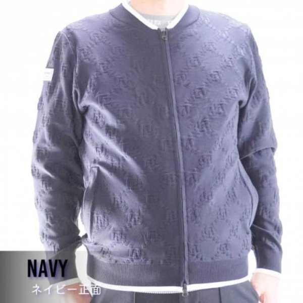 画像2: ドゥーカス サマー ニット ジャケット 長袖 ゴルフウェア メンズ 春夏 【2026年春夏新作】 (2)