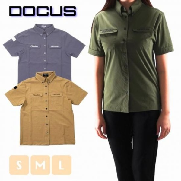画像1: ドゥーカス ミリタリー シャツ ゴルフウェア レディース 春夏 【2026年春夏新作】 (1)