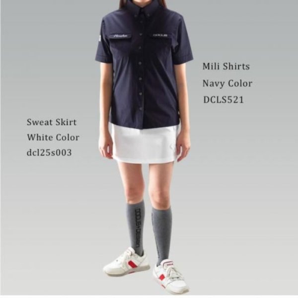 画像7: ドゥーカス ミリタリー シャツ ゴルフウェア レディース 春夏 【2026年春夏新作】 (7)