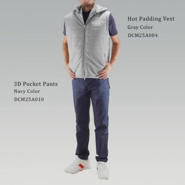 画像11: ゴルフウェア ドゥーカス ホッドパッドベスト チャコール/グレー 2025年 秋冬新作 メンズ (11)