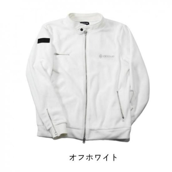 画像4: ゴルフウェア ドゥーカス フリース ライダースジャケット ブラック/ネイビー/オフホワイト 2025年 秋冬新作 メンズ (4)