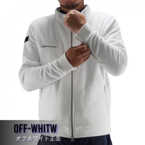 画像7: ゴルフウェア ドゥーカス フリース ライダースジャケット ブラック/ネイビー/オフホワイト 2025年 秋冬新作 メンズ (7)