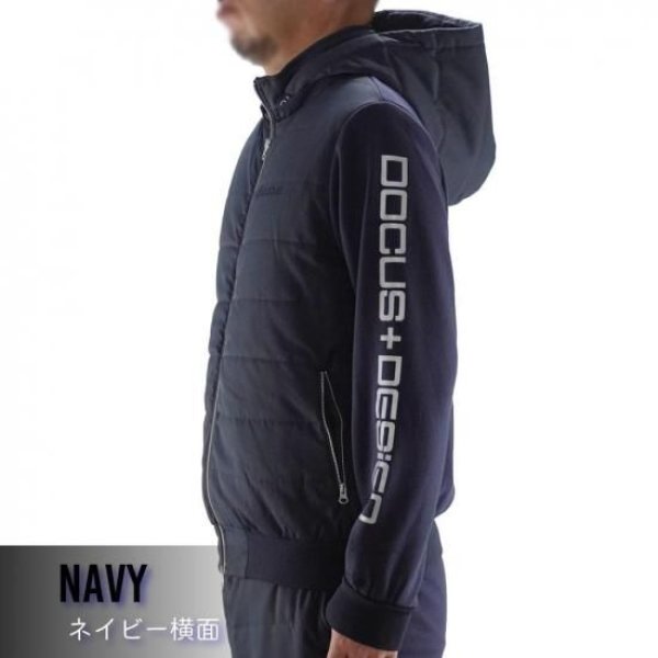 画像14: ゴルフウェア ドゥーカス ホットパディングフーディー オフホワイト/ネイビー/ブラック 2025年 秋冬新作 メンズ (14)