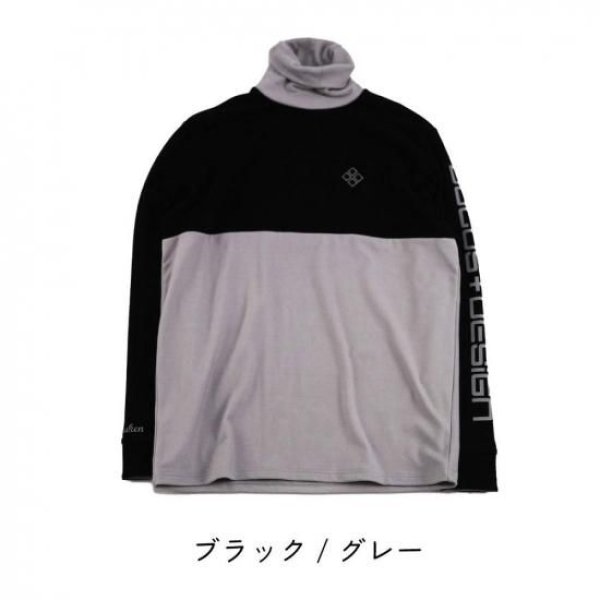 画像2: ゴルフウェア ドゥーカス ハイネックプルオーバー ブラック×グレー/ネイビー×オフホワイト 2025年 秋冬新作 メンズ (2)