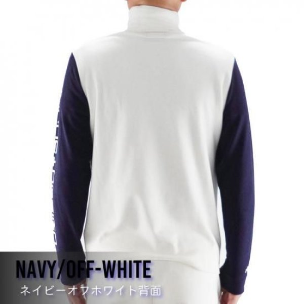 画像6: ゴルフウェア ドゥーカス ハイネックプルオーバー ブラック×グレー/ネイビー×オフホワイト 2025年 秋冬新作 メンズ (6)