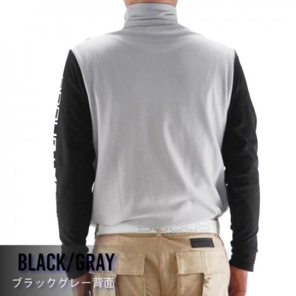 画像8: ゴルフウェア ドゥーカス ハイネックプルオーバー ブラック×グレー/ネイビー×オフホワイト 2025年 秋冬新作 メンズ (8)