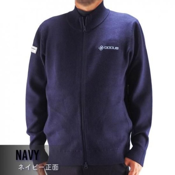 画像6: ゴルフウェア ドゥーカス ジップアップウォームセーター ネイビー/グレー/ブラック 2025年 秋冬新作 メンズ (6)