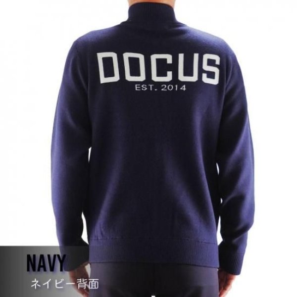 画像7: ゴルフウェア ドゥーカス ジップアップウォームセーター ネイビー/グレー/ブラック 2025年 秋冬新作 メンズ (7)