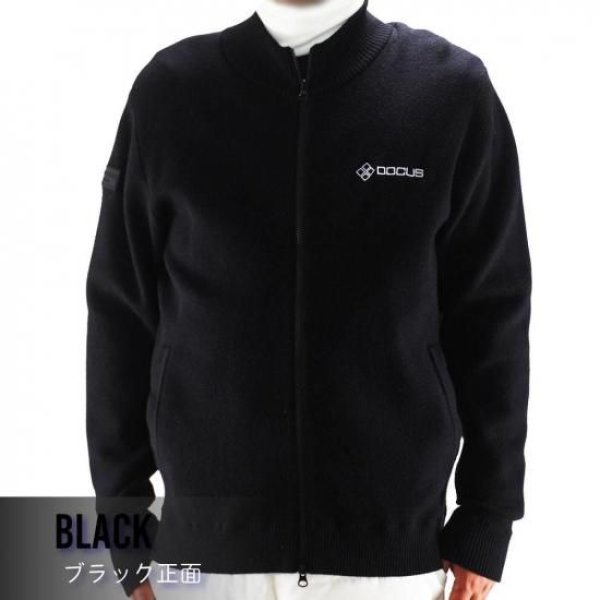 画像8: ゴルフウェア ドゥーカス ジップアップウォームセーター ネイビー/グレー/ブラック 2025年 秋冬新作 メンズ (8)