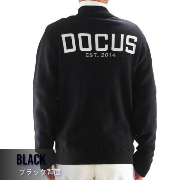 画像9: ゴルフウェア ドゥーカス ジップアップウォームセーター ネイビー/グレー/ブラック 2025年 秋冬新作 メンズ (9)