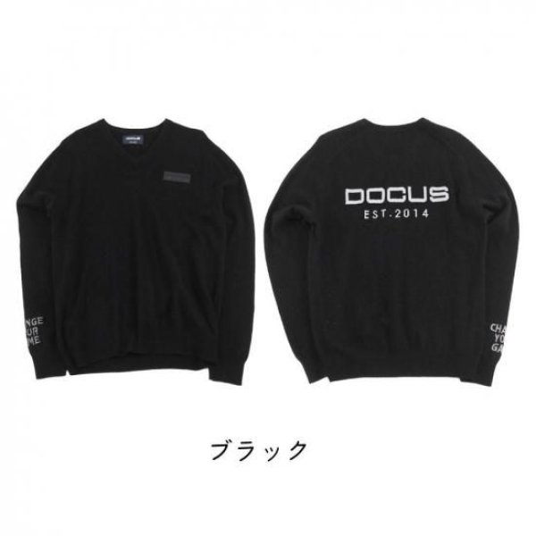 画像3: ゴルフウェア ドゥーカス カシミアセーター オフホワイト/ブラック 2025年 秋冬新作 メンズ (3)