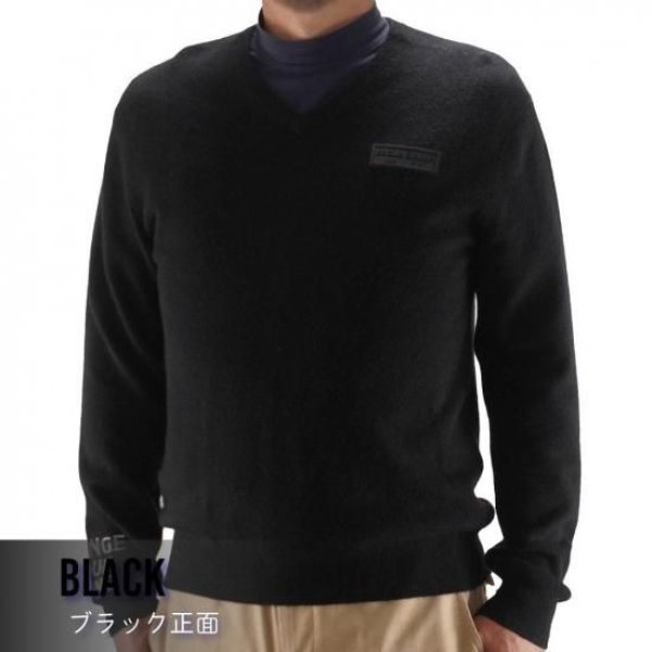 画像7: ゴルフウェア ドゥーカス カシミアセーター オフホワイト/ブラック 2025年 秋冬新作 メンズ (7)