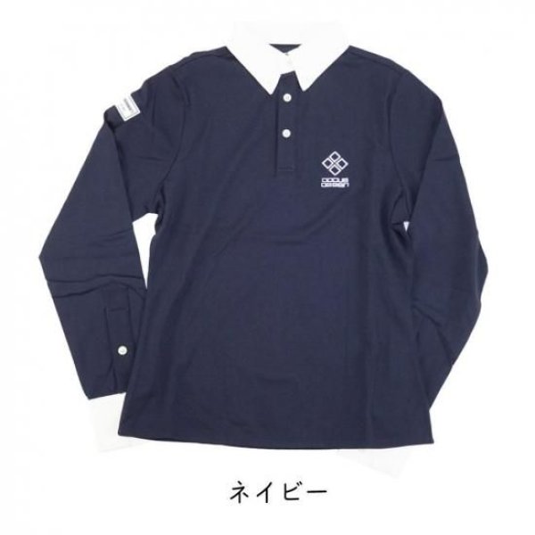 画像2: ゴルフウェア ドゥーカス No.33 ポロシャツ オフホワイト/ネイビー 2025年 秋冬新作 レディース (2)