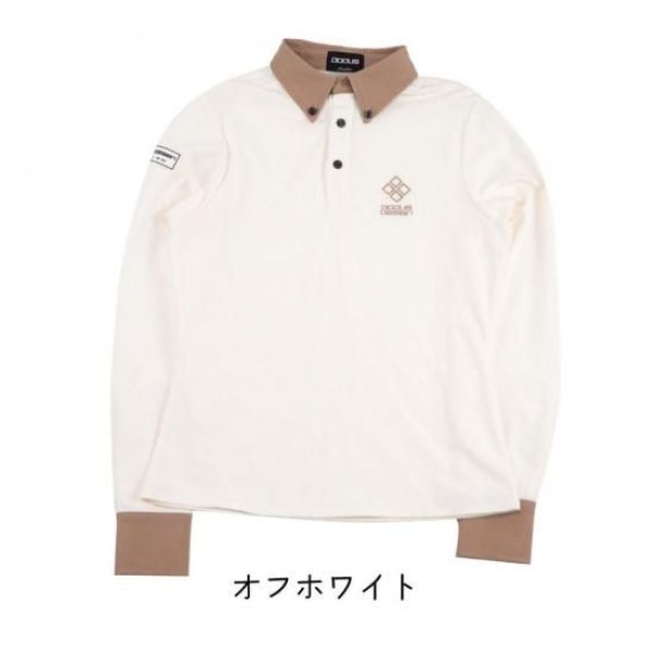 画像3: ゴルフウェア ドゥーカス No.33 ポロシャツ オフホワイト/ネイビー 2025年 秋冬新作 レディース (3)