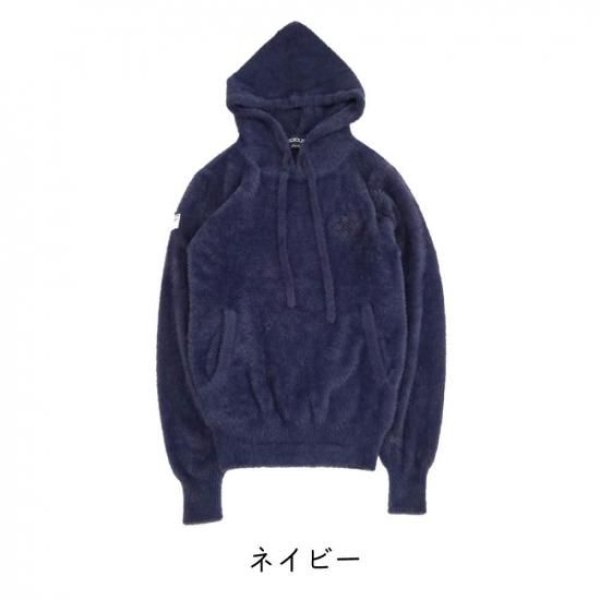 画像2: ゴルフウェア ドゥーカス フワフワフーディー オフホワイト/ネイビー 2025年 秋冬新作 レディース (2)