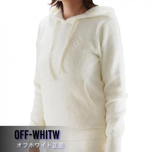 画像5: ゴルフウェア ドゥーカス フワフワフーディー オフホワイト/ネイビー 2025年 秋冬新作 レディース (5)