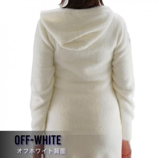 画像6: ゴルフウェア ドゥーカス フワフワフーディー オフホワイト/ネイビー 2025年 秋冬新作 レディース (6)