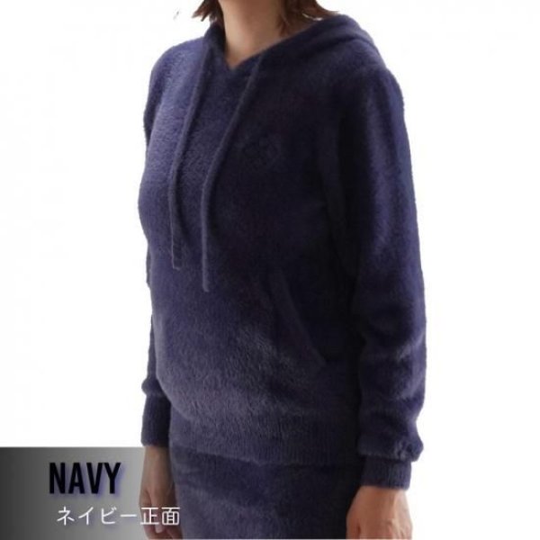 画像7: ゴルフウェア ドゥーカス フワフワフーディー オフホワイト/ネイビー 2025年 秋冬新作 レディース (7)