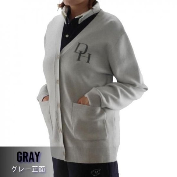 画像11: ゴルフウェア ドゥーカス DH カーディガン グレー/ネイビー/ベージュ/ブラック 2025年 秋冬新作 レディース (11)