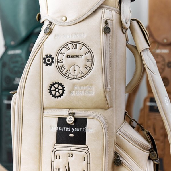 画像12: シェリフ キャディバッグ アンティークシリーズ ベージュ メンズ 9.5インチ 2025セカンドモデル (12)