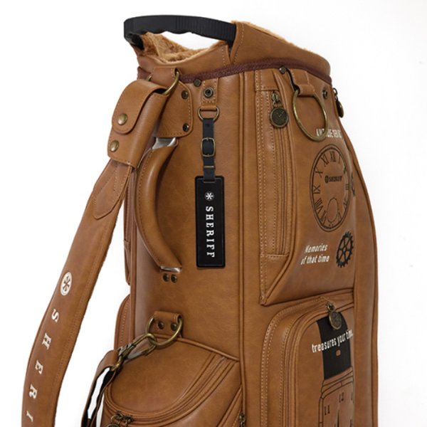 画像6: シェリフ キャディバッグ アンティークシリーズ キャメル メンズ 9.5インチ 2025セカンドモデル (6)