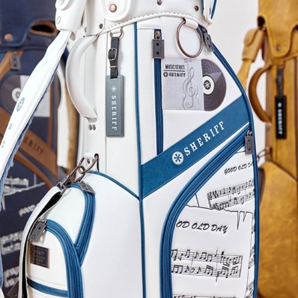 画像12: シェリフ キャディバッグ ミュージックシリーズ ホワイト×ターコイズ メンズ 9.5インチ 2025セカンドモデル (12)