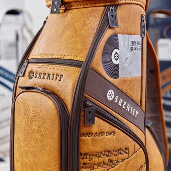 画像12: シェリフ キャディバッグ ミュージックシリーズ マスタード×ダーク メンズ 9.5インチ 2025セカンドモデル (12)