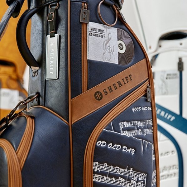 画像12: シェリフ キャディバッグ ミュージックシリーズ ネイビー×キャメル メンズ 9.5インチ 2025セカンドモデル (12)