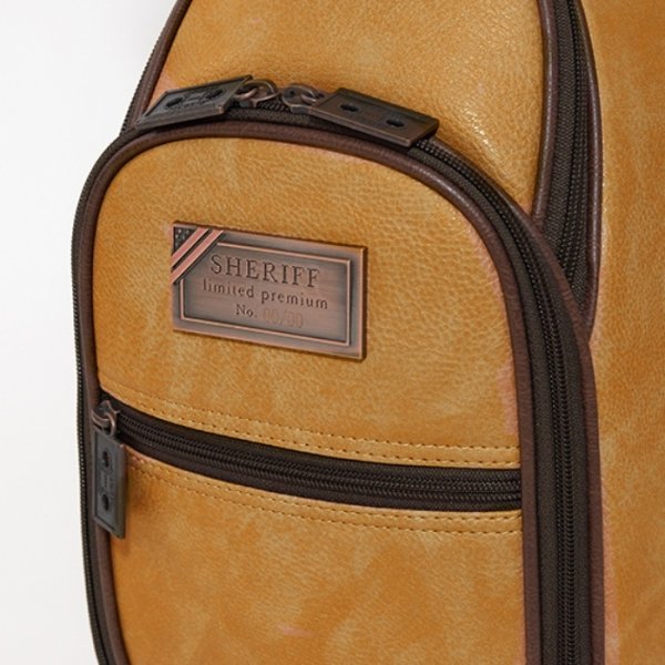 画像8: シェリフ キャディバッグ ミュージックシリーズ マスタード×ダーク メンズ 9.5インチ 2025セカンドモデル (8)