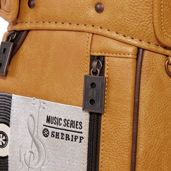 画像9: シェリフ キャディバッグ ミュージックシリーズ マスタード×ダーク メンズ 9.5インチ 2025セカンドモデル (9)