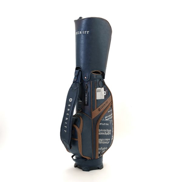 画像5: シェリフ キャディバッグ ミュージックシリーズ ネイビー×キャメル メンズ 9.5インチ 2025セカンドモデル (5)