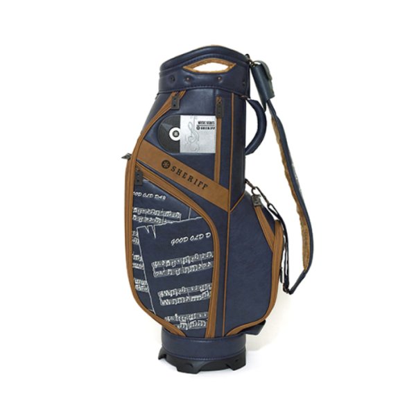 画像3: シェリフ キャディバッグ ミュージックシリーズ ネイビー×キャメル メンズ 9.5インチ 2025セカンドモデル (3)