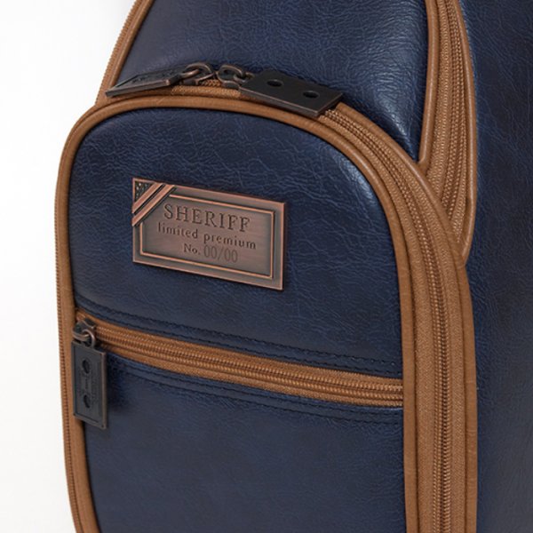 画像8: シェリフ キャディバッグ ミュージックシリーズ ネイビー×キャメル メンズ 9.5インチ 2025セカンドモデル (8)