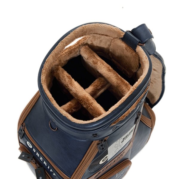 画像7: シェリフ キャディバッグ ミュージックシリーズ ネイビー×キャメル メンズ 9.5インチ 2025セカンドモデル (7)