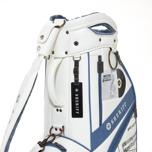 画像6: シェリフ キャディバッグ ミュージックシリーズ ホワイト×ターコイズ メンズ 9.5インチ 2025セカンドモデル (6)