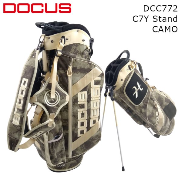 画像1: ドゥーカス スタンド キャディバッグ カモ DCC772 C7Y Stand CAMO 8.5インチ メンズ レディース 軽量 迷彩 ベージュ (1)