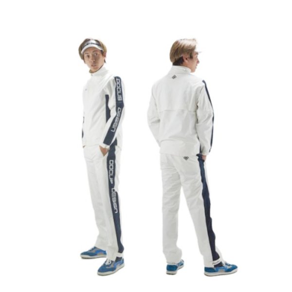 画像2: DOCUS｜DD High Performance Rain 2way レインウェア 雨 カッパ 上下セット ホワイト/ネイビー (2)