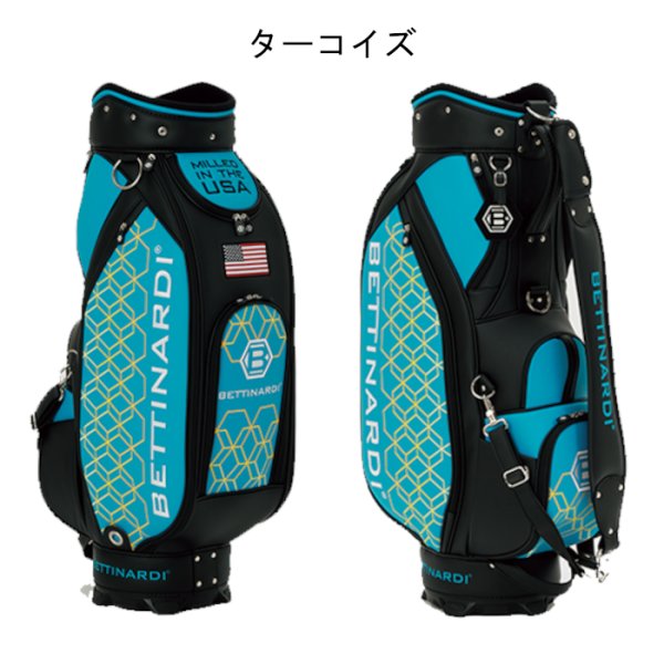 画像4: [予約5月中旬発売] ベティナルディ キャディバッグ スタッフバッグ 9型 3.6kg ホワイト/イエロー/ターコイズ/オリーブ/マンダリン (4)