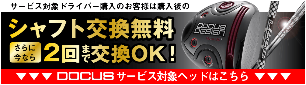 Evolvinシャフト交換無料サービス【DOCUS】対象ヘッドはこちら