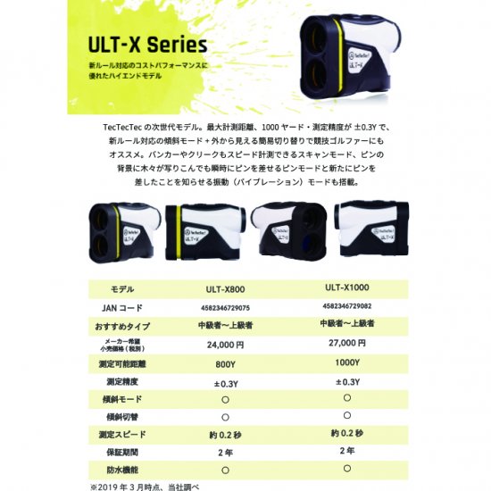 ULT-X800レーザー距離計スポーツ